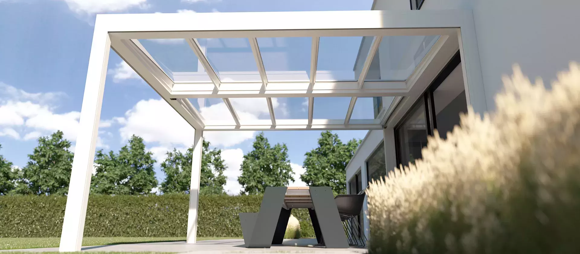 Pergola à toiture vitrée Brustor B700 2